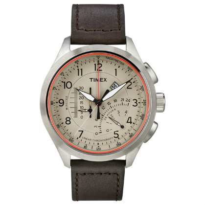 Timex outdoorhorloge IQ Linear Indicator Chronograph donkerbruin T2P275  00461704